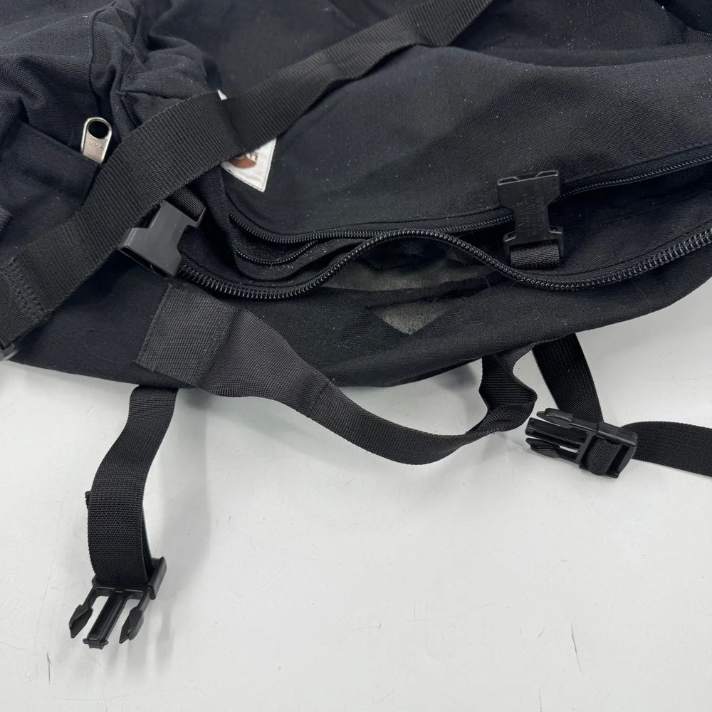 Vintage 70's The North Face Black Canvas‎ Duffel Bag Travel Made in USA